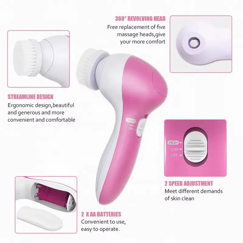 PureSpin 5-in-1 Cleansing Brush