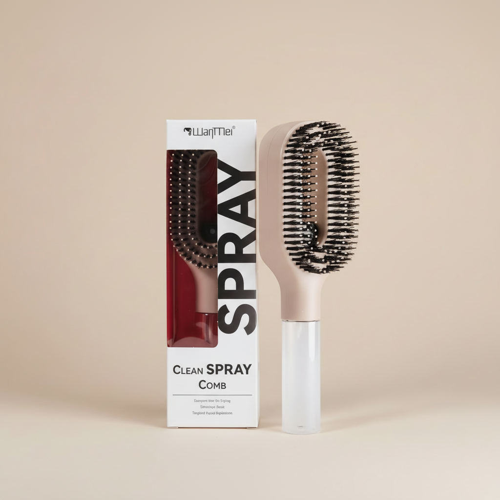 2-in-1 Spray Detangling Hair Brush with Scalp Massage