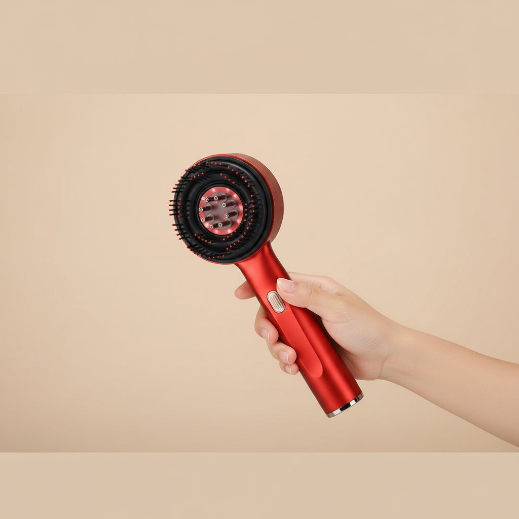 Electric Scalp Massage Comb with Red Light Therapy – Hailicare