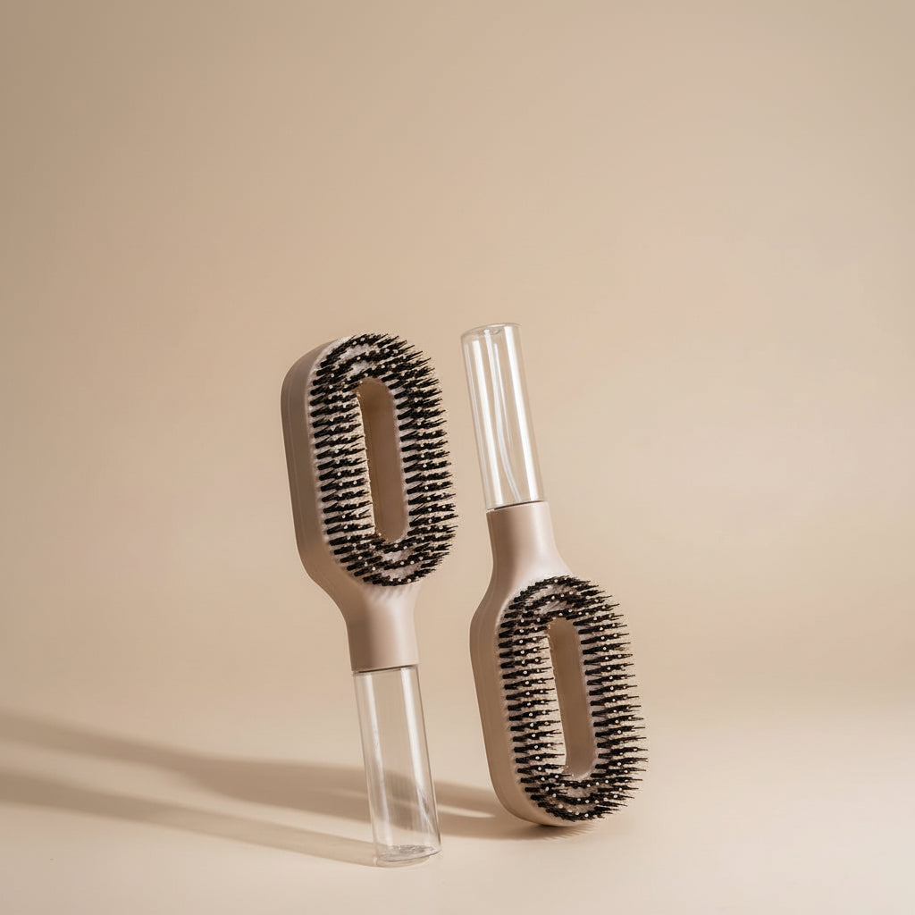2-in-1 Spray Detangling Hair Brush with Scalp Massage